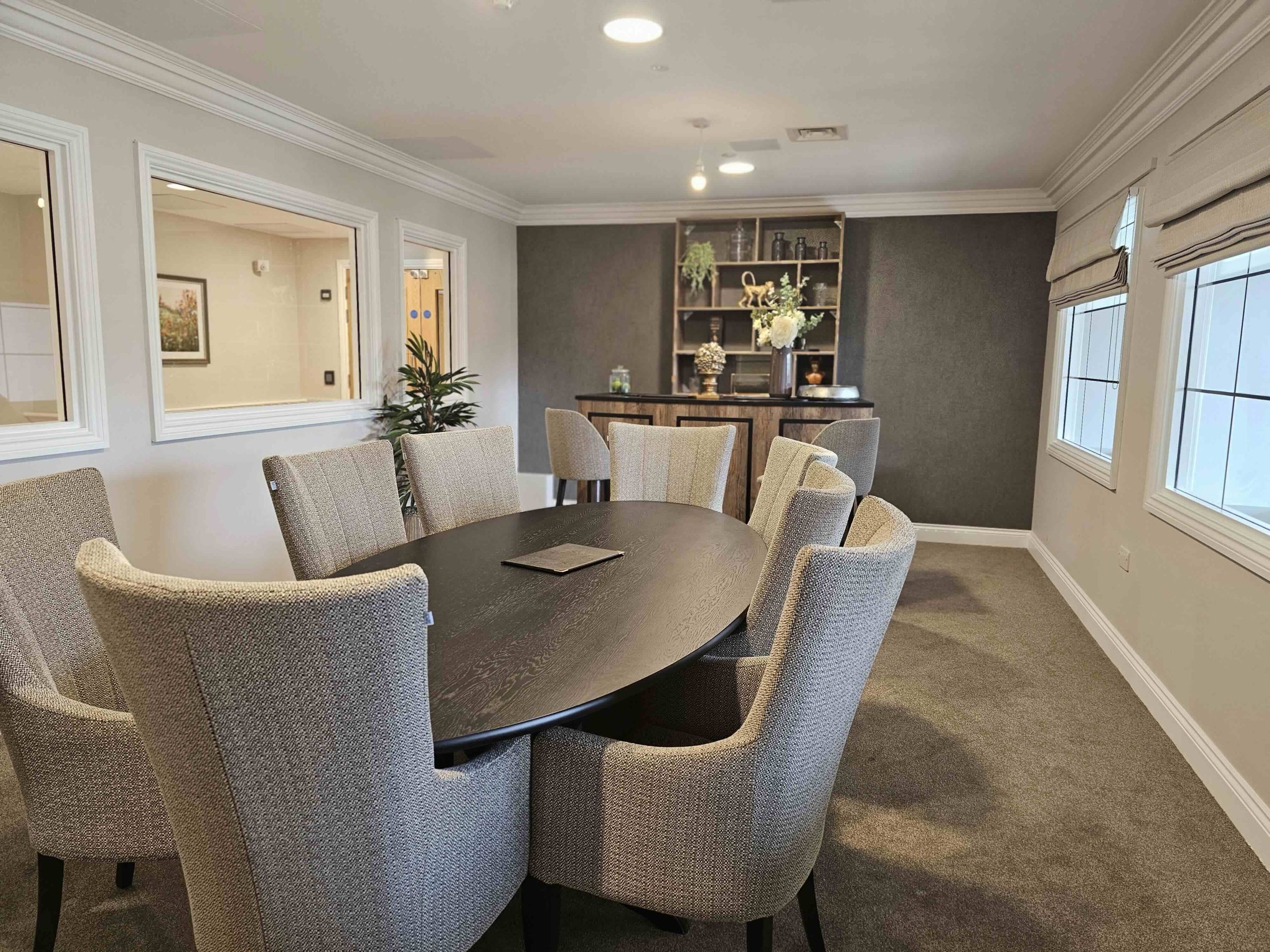 Private dining at Astley View Care Home