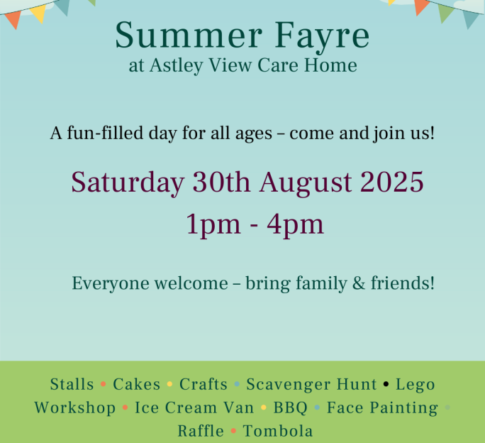 You’re Invited: Summer Fayre at Astley View Care Home in Chorley