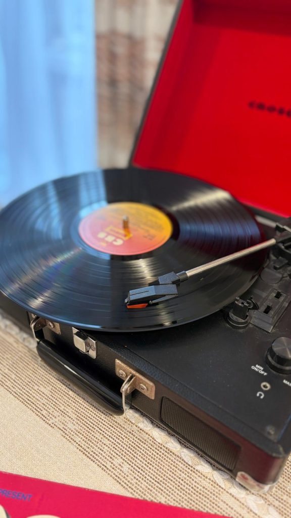 When the record player comes out, magic happens.