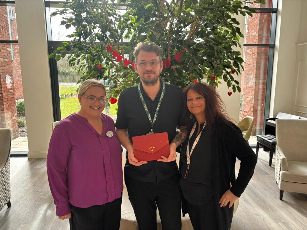 Kristian Hope Recognised for Outstanding Contribution at Astley View Care Home