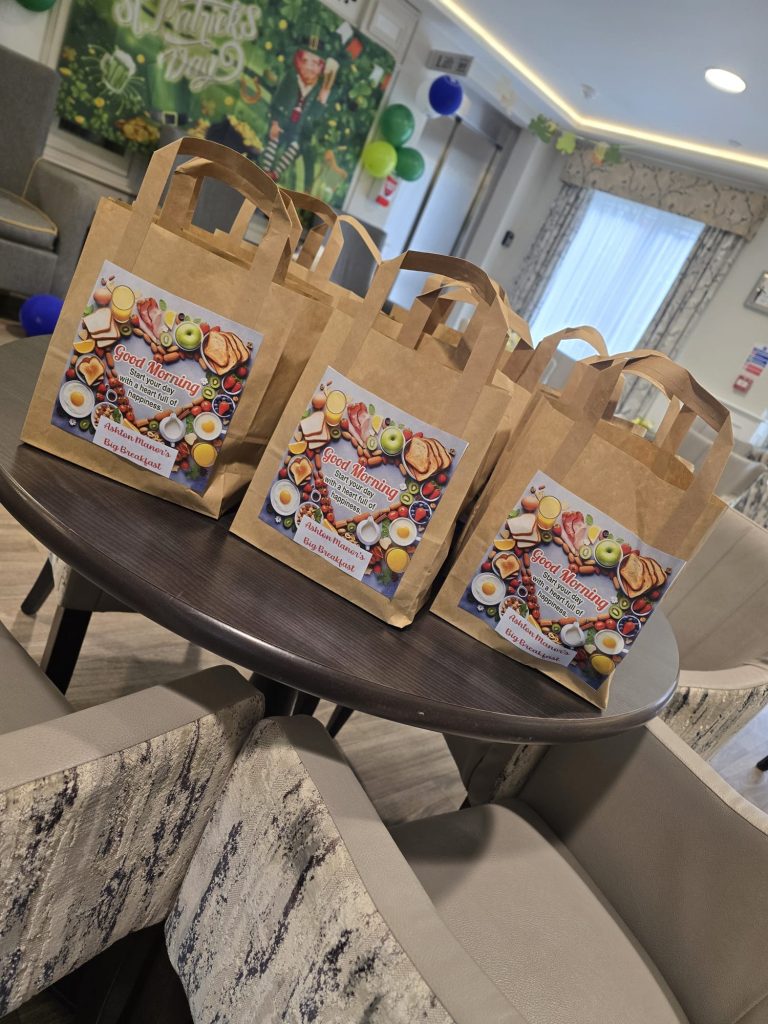 Good breakfast bags at Ashton Manor Care Home in Lancaster