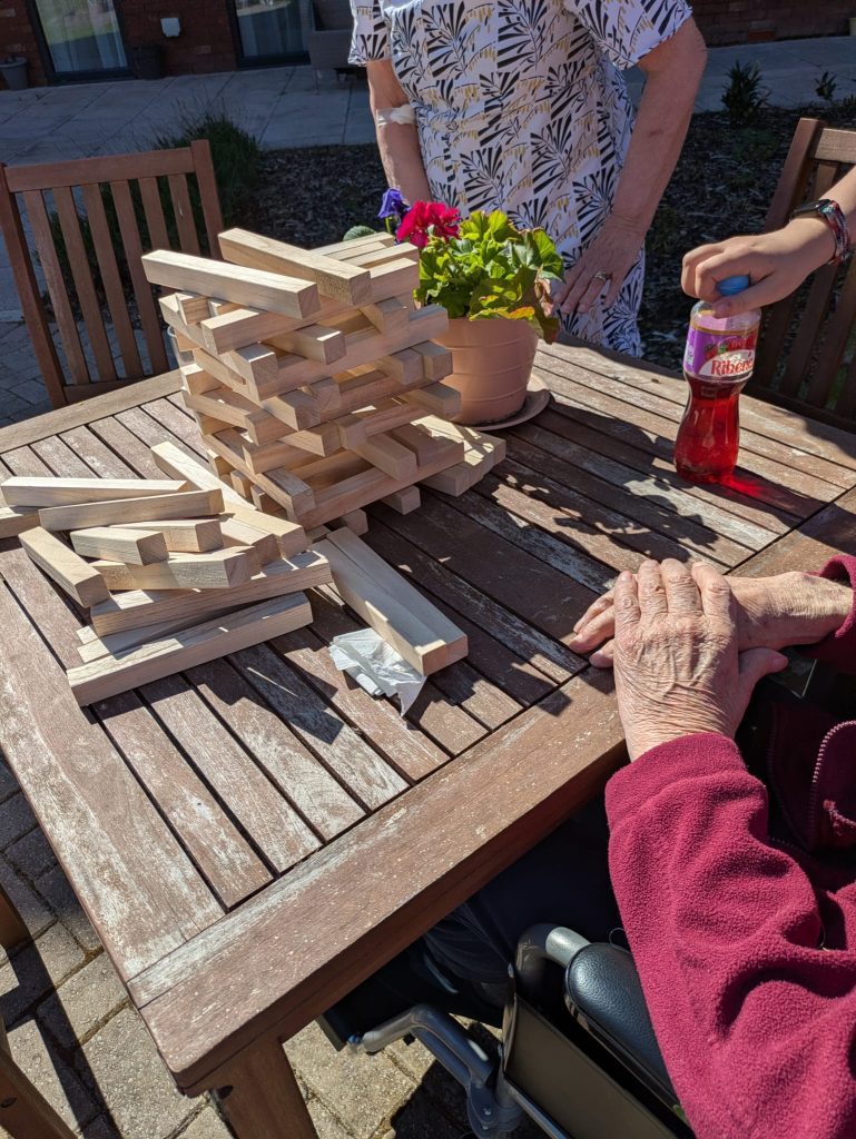 Astley View Care Home residents enjoy sunny afternoon in the gardens