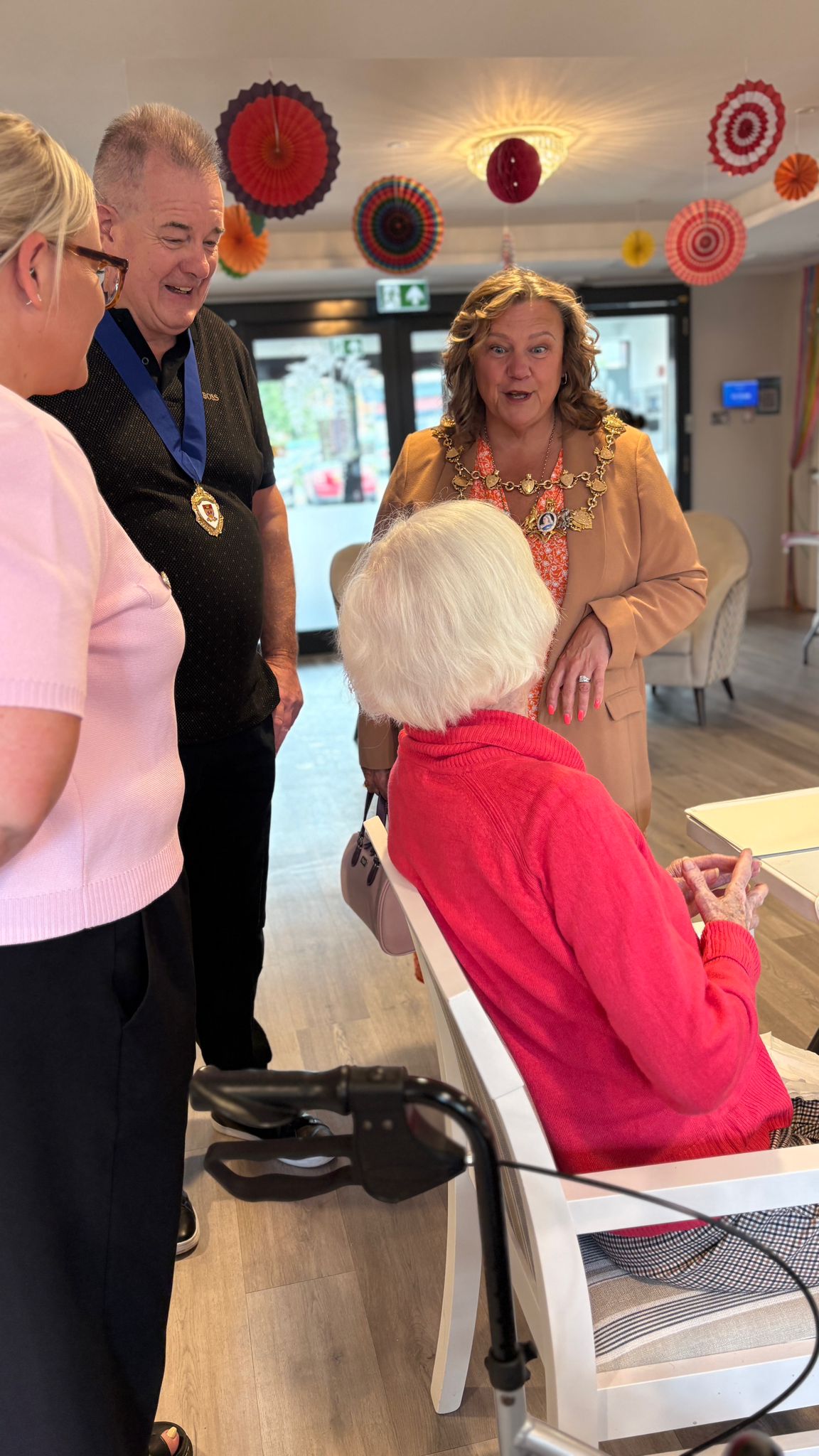 Mayor visit to Astley View Care Home in Chorley