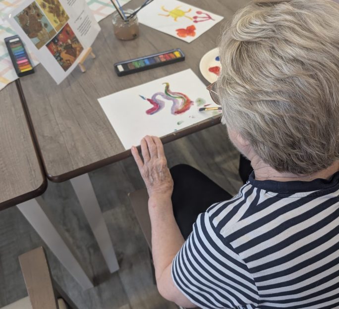 Inclusive art sessions encourage creativity at Astley View Care Home