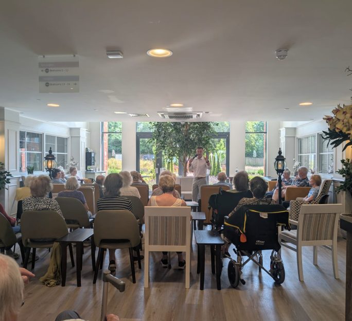Residents enjoy live music and dancing at Astley View Care Home in Chorley