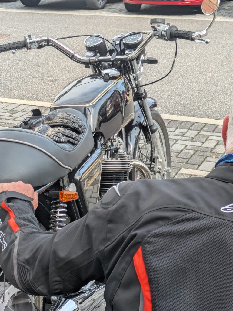 Classic Norton surprise makes birthday one to remember at Astley View Care Home