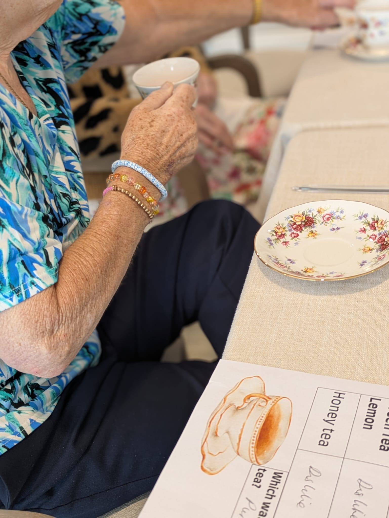 Tea tasting at Astley View Care Home, Evermore Care Chorley